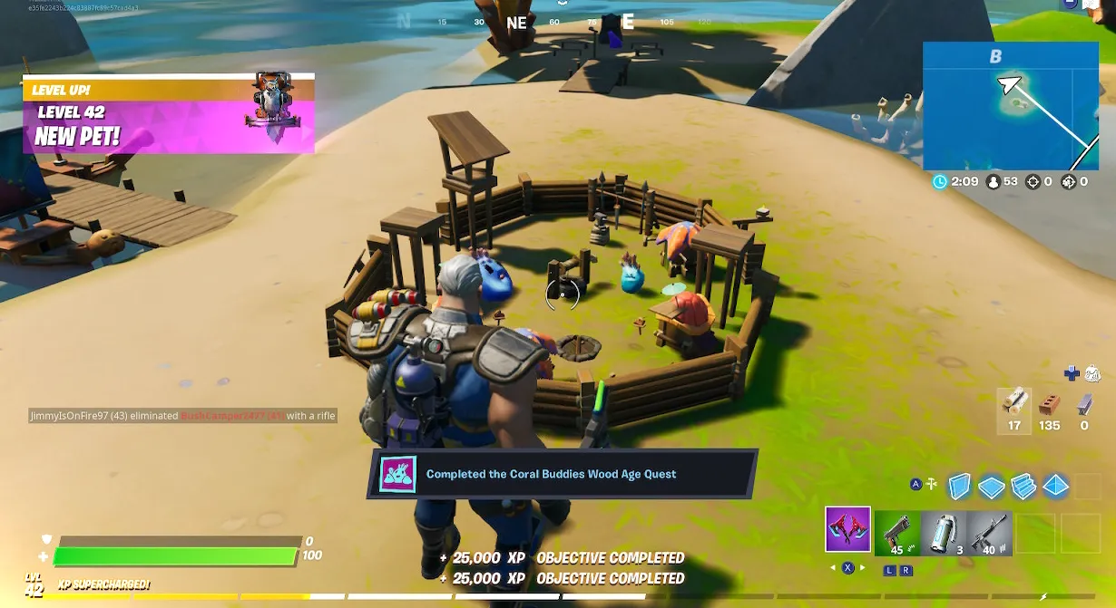 Compañeros de coral de la temporada 3 de Fortnite