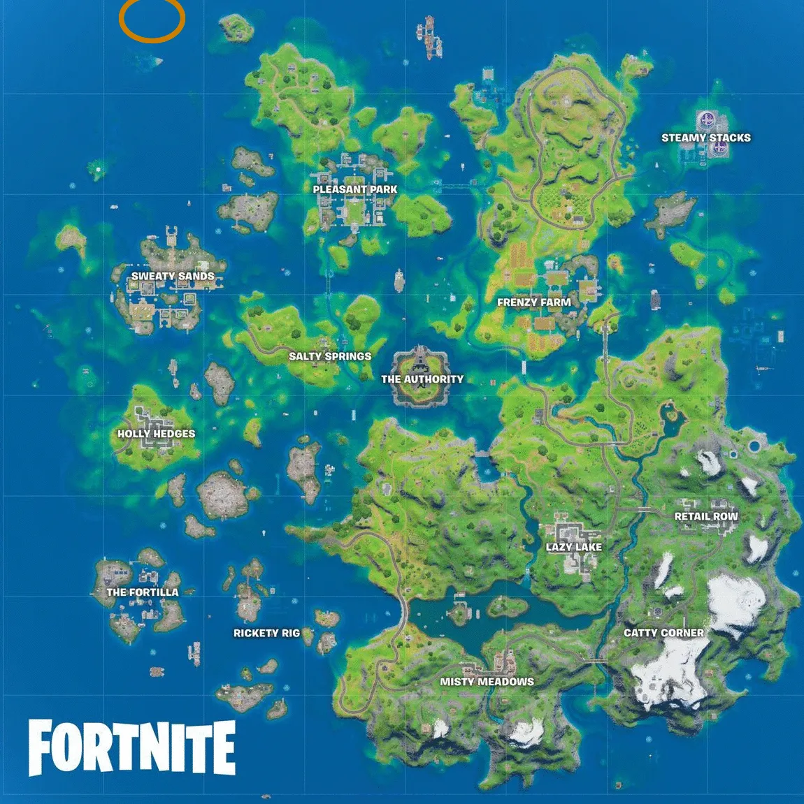 Ubicación del desafío secreto n.° 1 de la temporada 3 de Fortnite