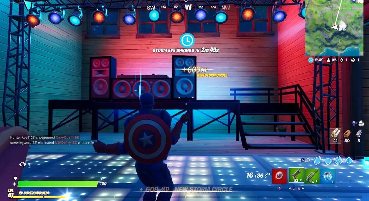 Fortnite Temporada 3 Desafío de pista de baile bailando en Apres Ski