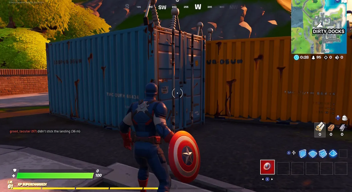 Desafío del contenedor de envío de la temporada 3 de Fortnite
