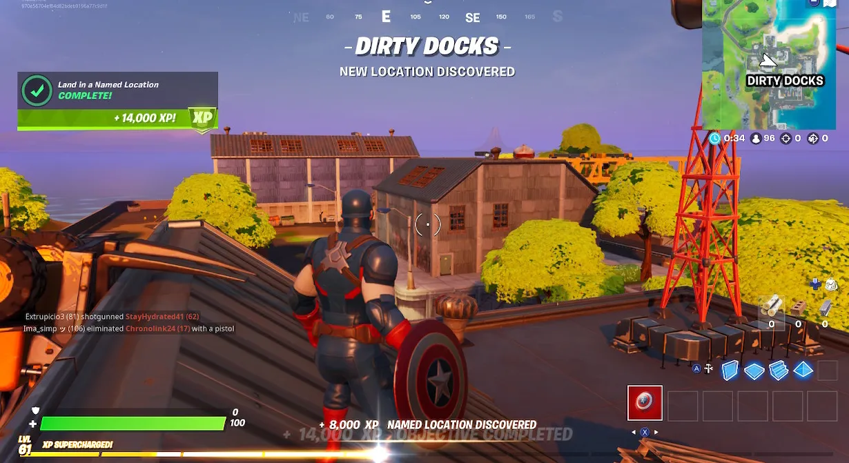 Ubicación de los muelles sucios de la temporada 3 de Fortnite