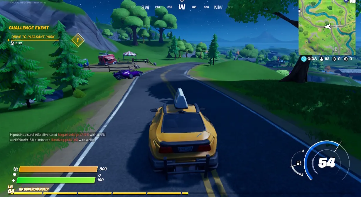 Desafío Conducir al parque agradable de la temporada 3 de Fortnite