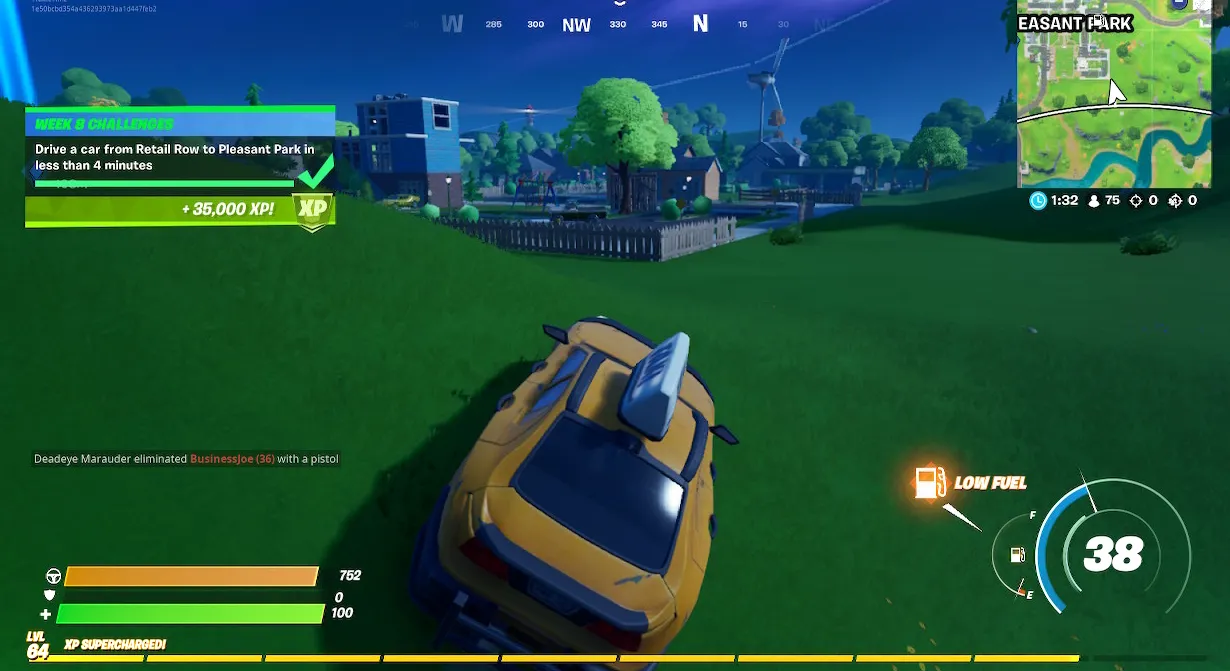 Desafío de conducción de la temporada 3 de Fortnite