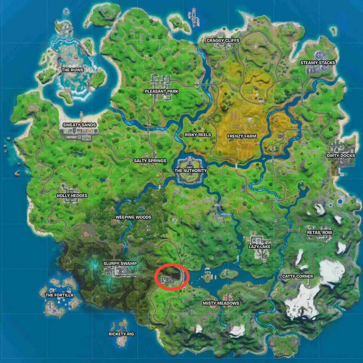 Fortnite: Ubicación de Hydro 16 de la temporada 3