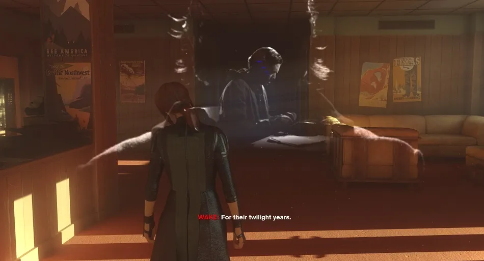Una vez que ingreses al Oceanview Motel, recibirás un mensaje de Wake que te brindará un poco de la historia de Alan Wake.