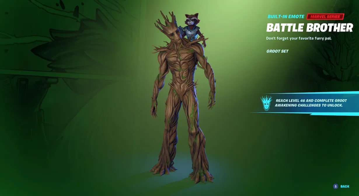 Desafíos del despertar de Groot en Fortnite