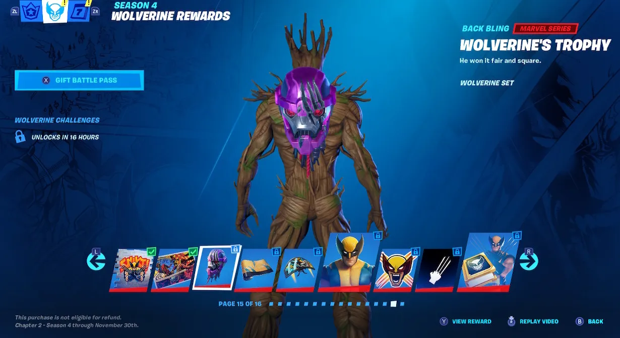 Recompensa del desafío Wolverine