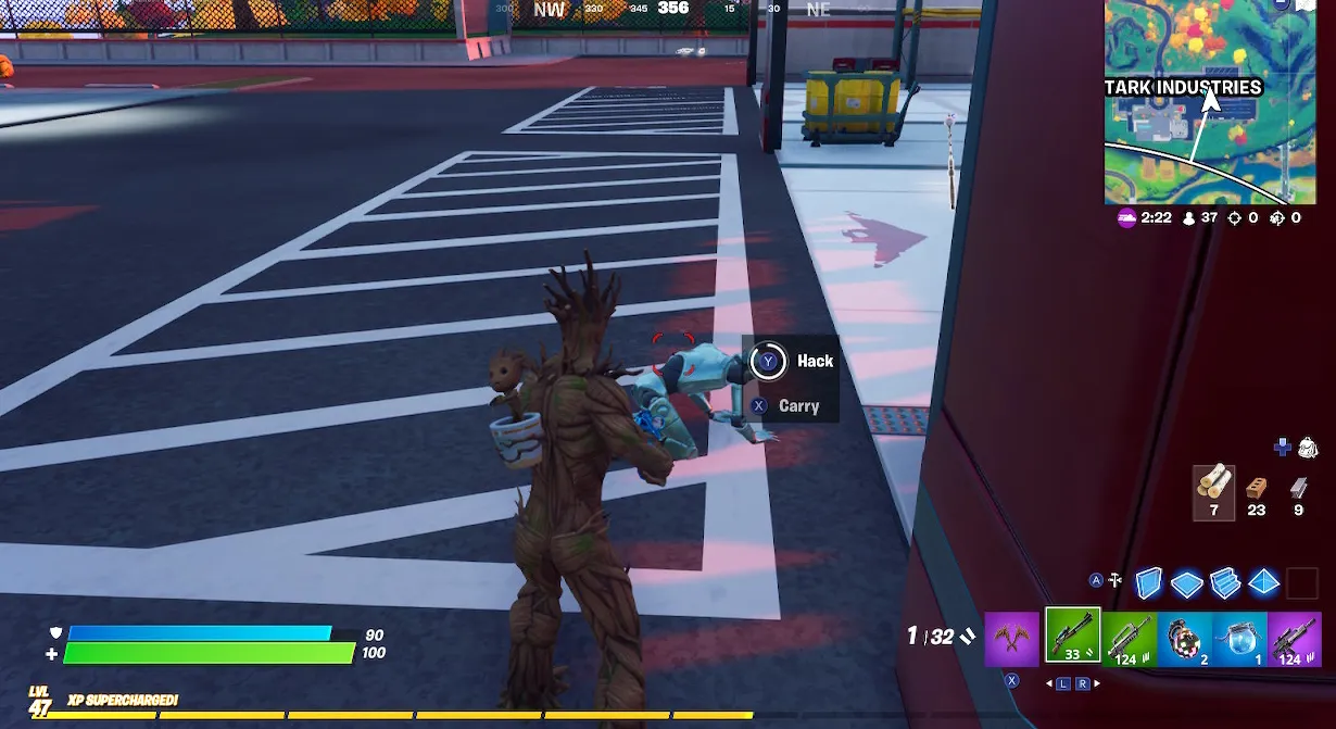 Fortnite Semana 4 Hackeando robots Stark