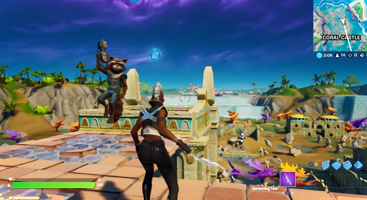 Anillo Flotante Castillo Coral Fortnite 2