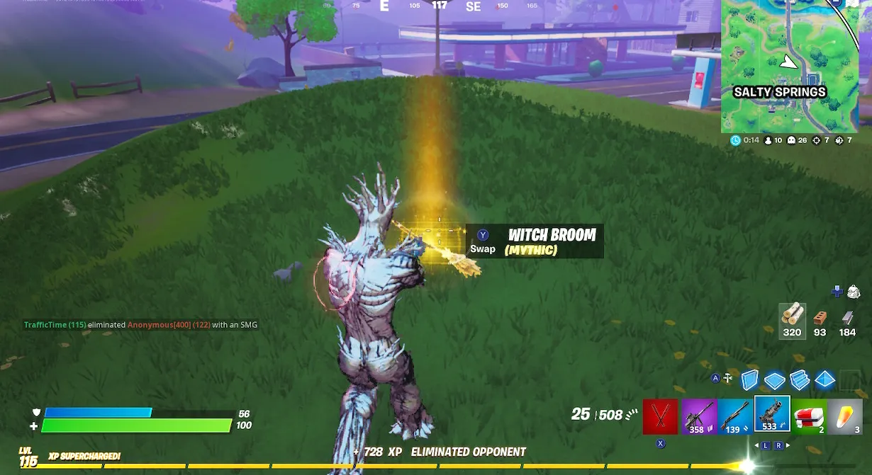 Escoba de bruja de Fortnite