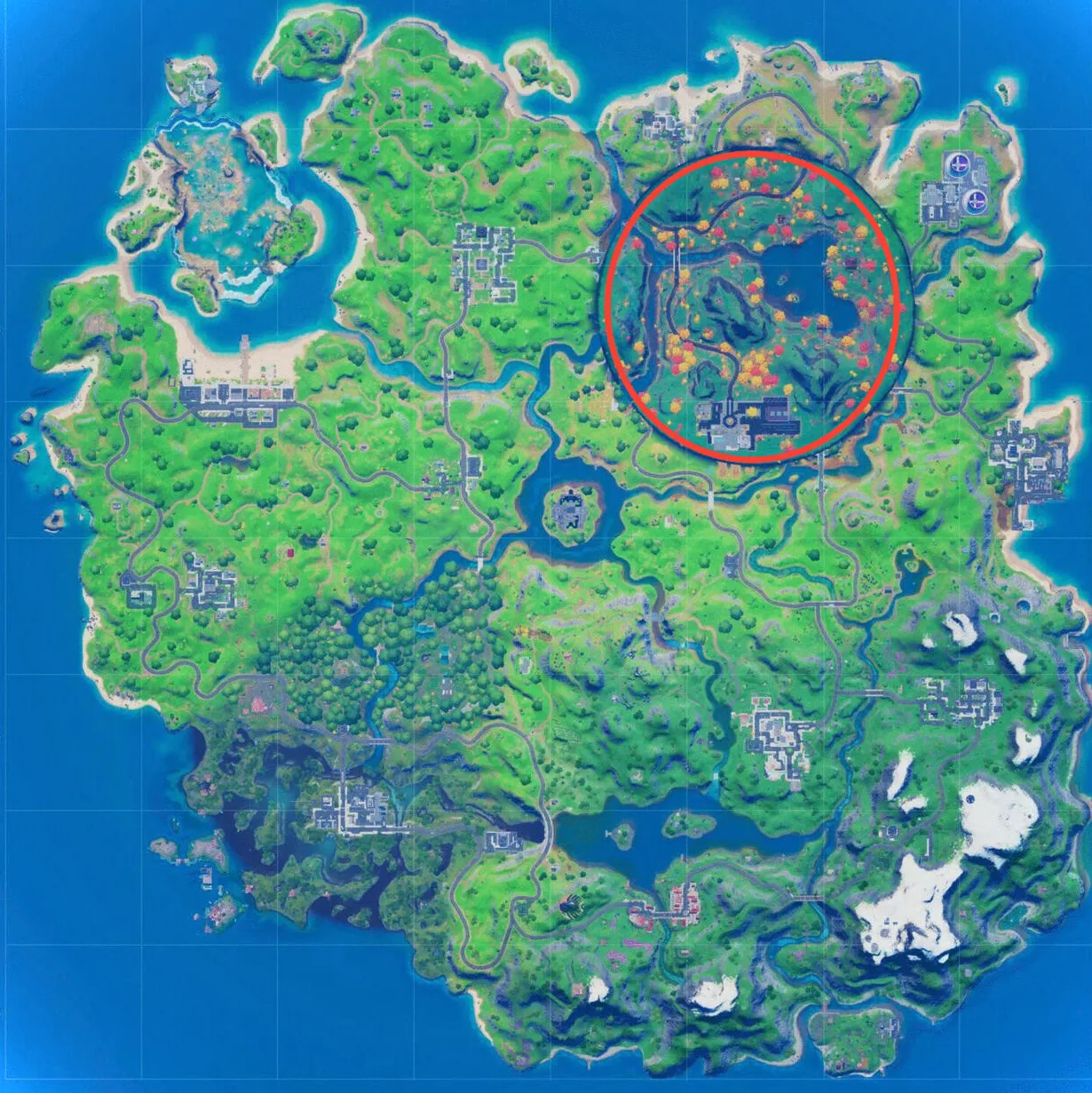 Ubicación de Fortnite en el norte del estado de Nueva York
