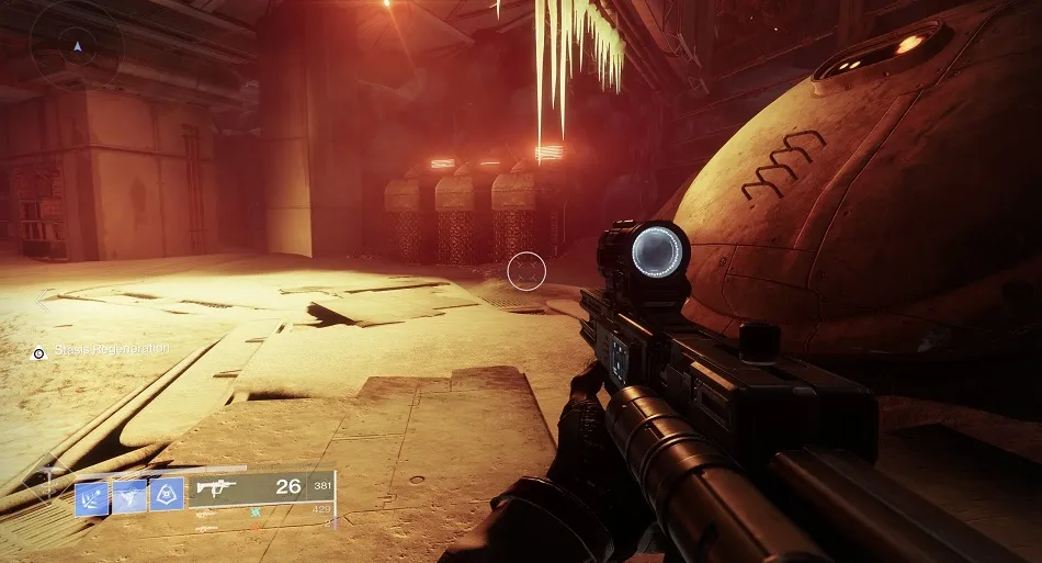 Encuentra al exo muerto contra el pilar a la izquierda de la puerta de la Cripta de Piedra Profunda.