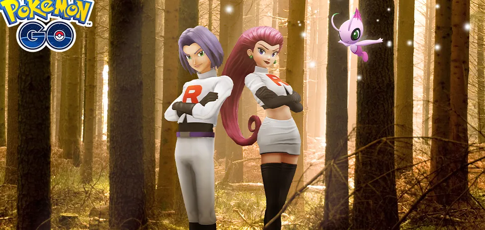 Celebi brillante con el Team Rocket