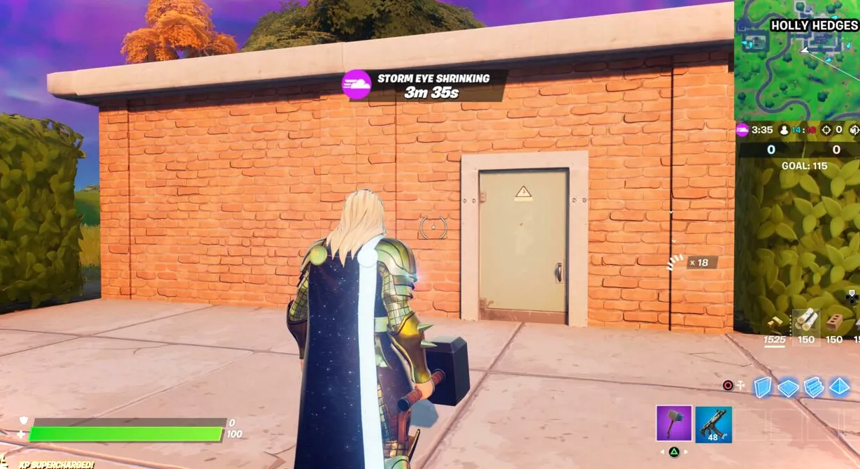 Pista de los setos de acebo de Fortnite