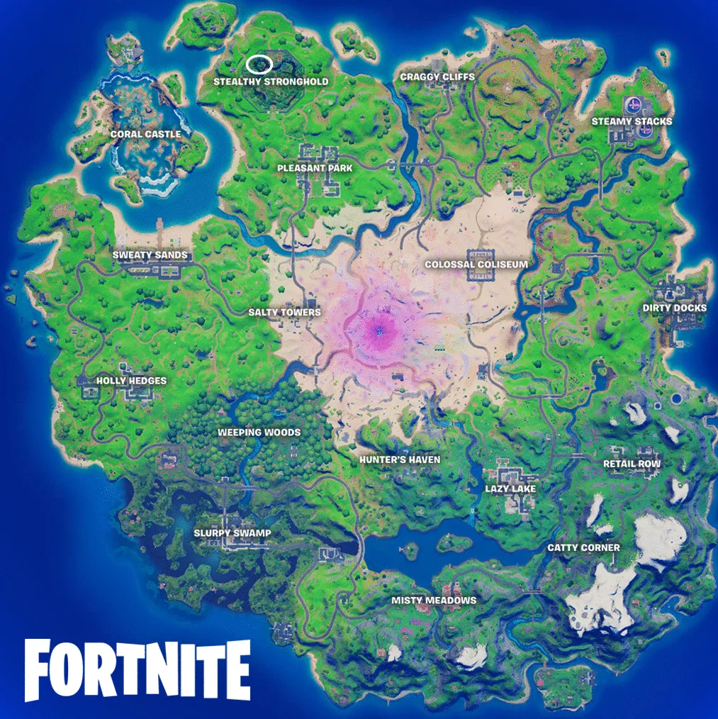 Ubicación de la cápsula misteriosa de Fortnite