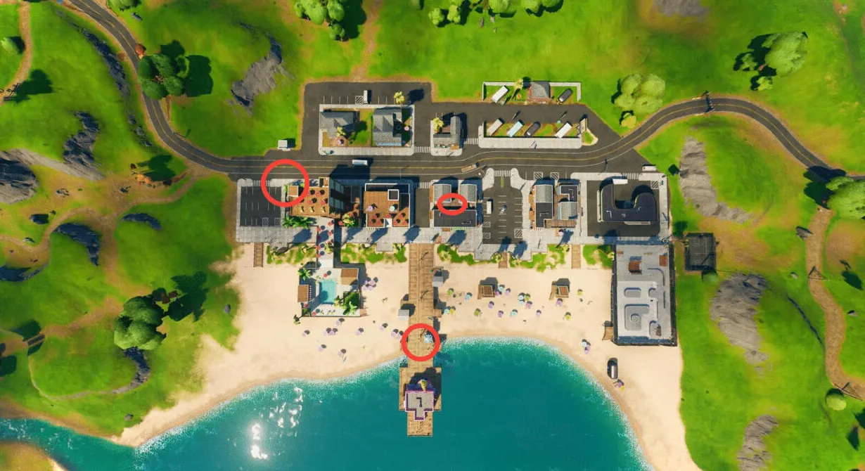 Ubicaciones de gnomos de Fortnite Sweaty Sands.