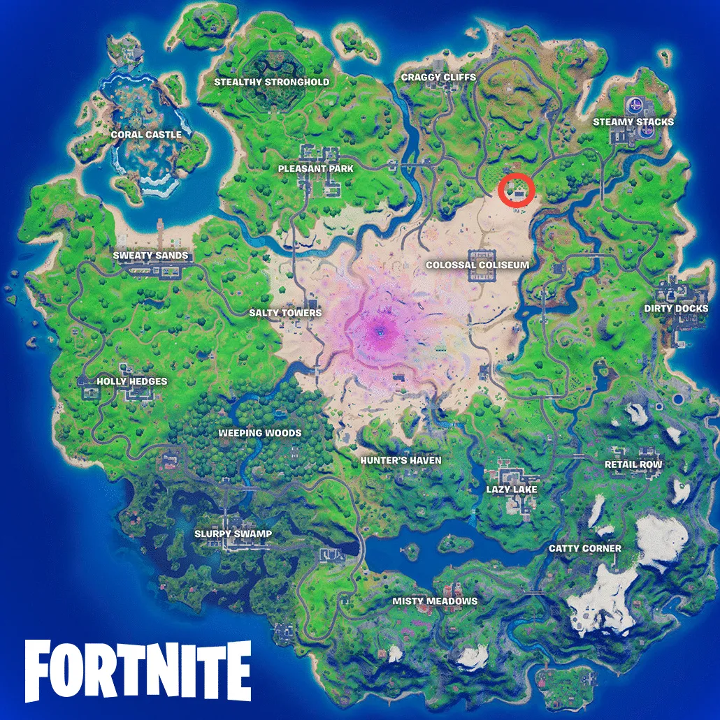 Dónde encontrar el mercado de agricultores de Orchard en Fortnite.