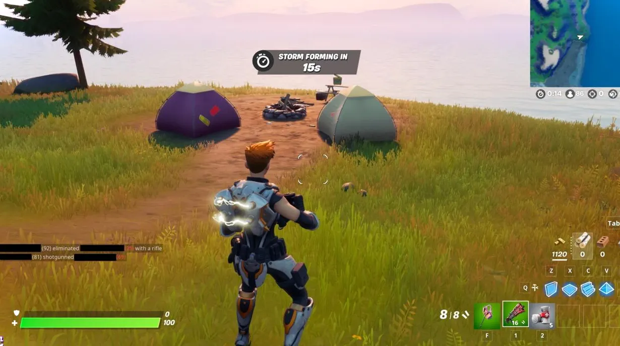 El camping cerca de Retail Row.