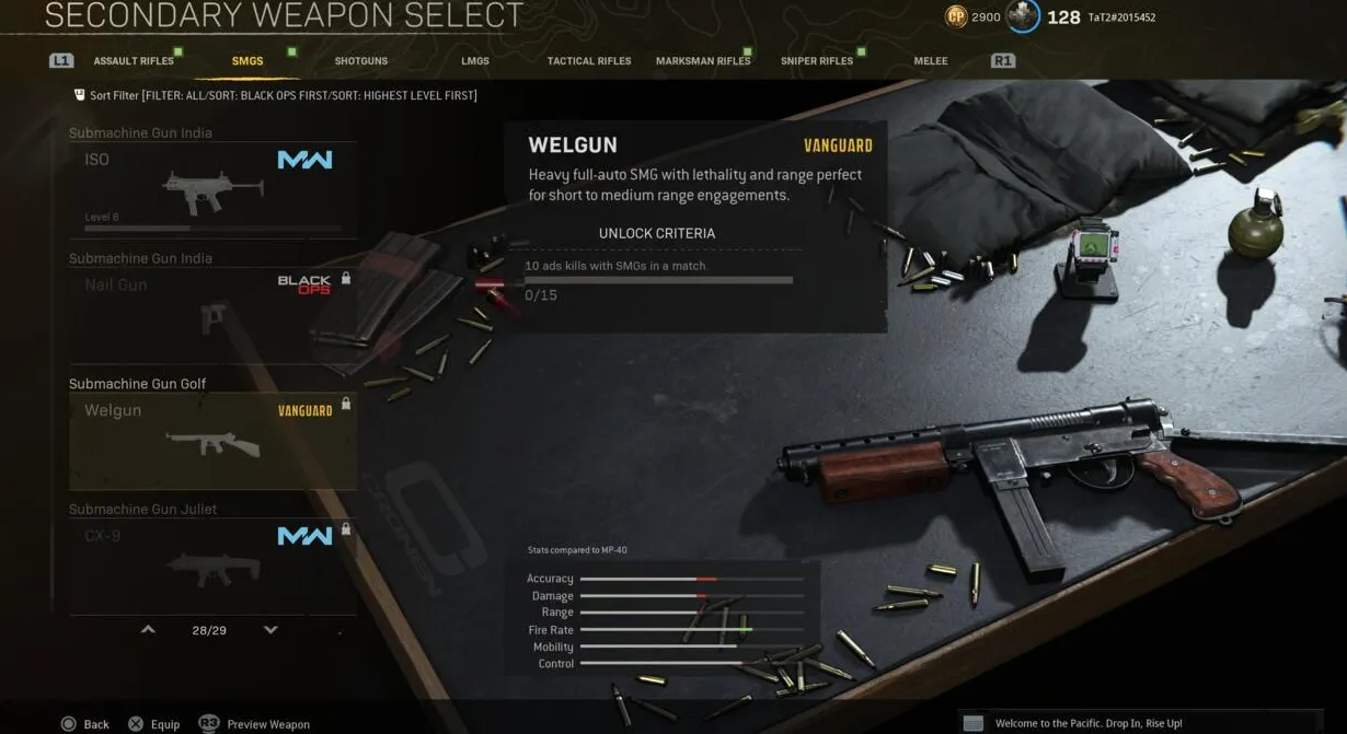 Desafío Welgun Warzone