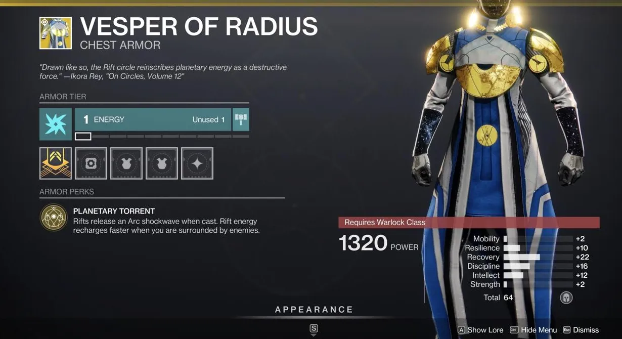 Haz que tus fisuras sean un poco más ofensivas con Vesper of Radius.
