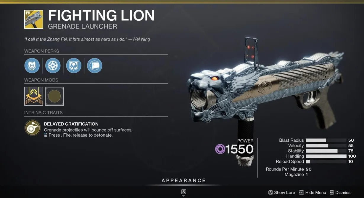Hacer rebotar granadas en las esquinas y clavar a los enemigos en el pecho con ellas es increíblemente satisfactorio con Fighting Lion.