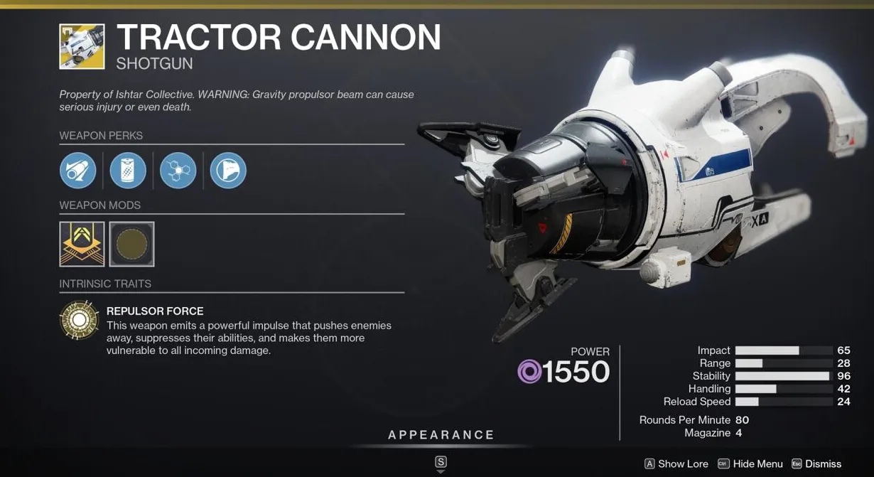 Debilita a los enemigos para ayudar a tu equipo a destruirlos más a fondo con Tractor Cannon.