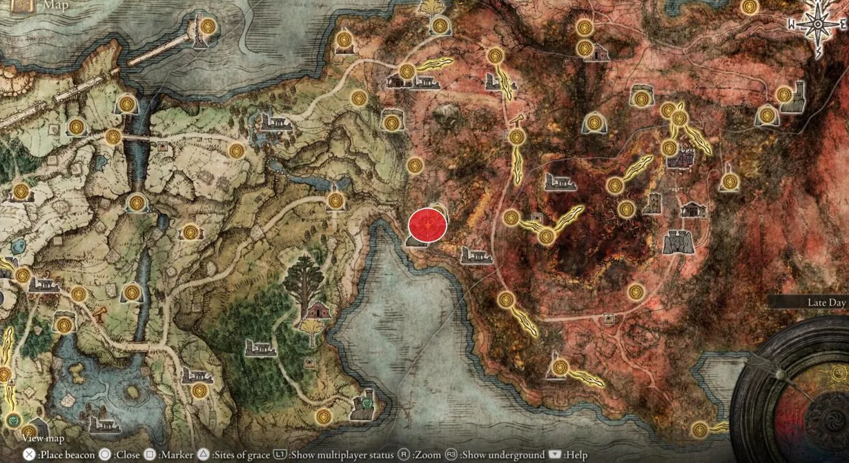 Ubicación de la reliquia de Starscourge