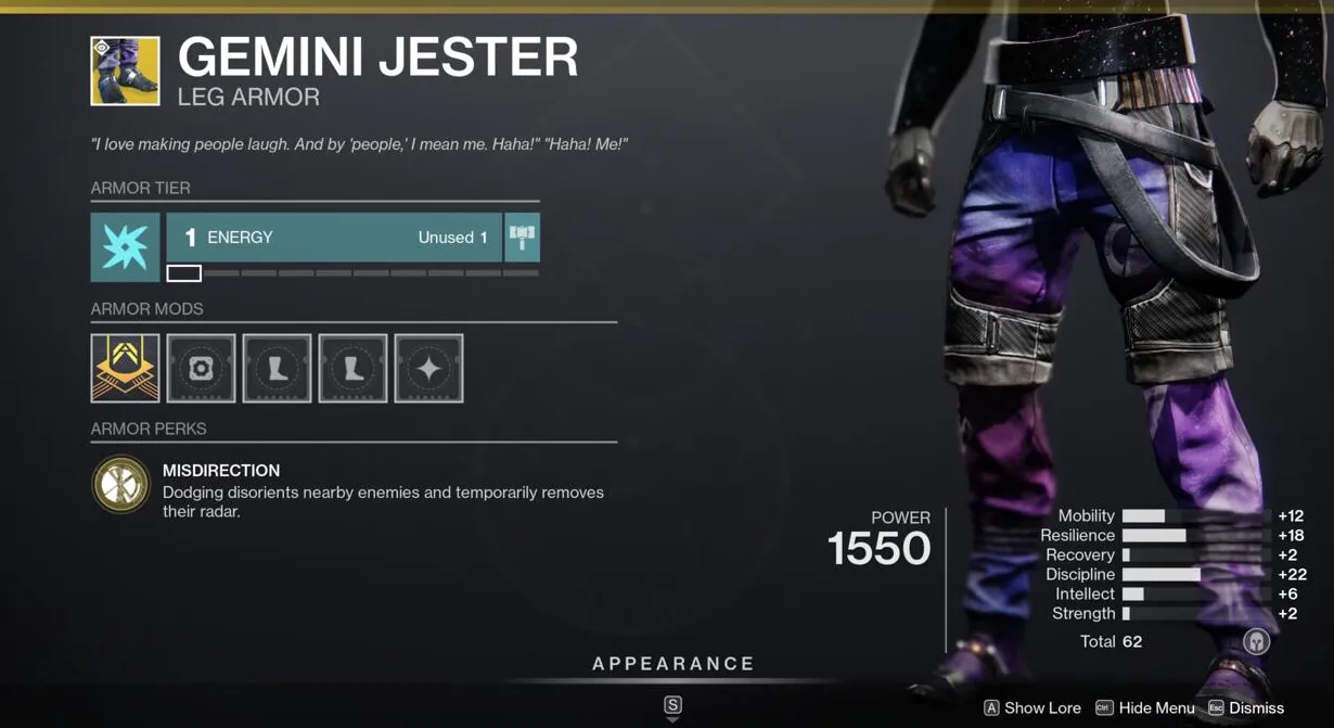 Usa tu esquiva para enfrentarte a tus oponentes mientras usas Gemini Jester.