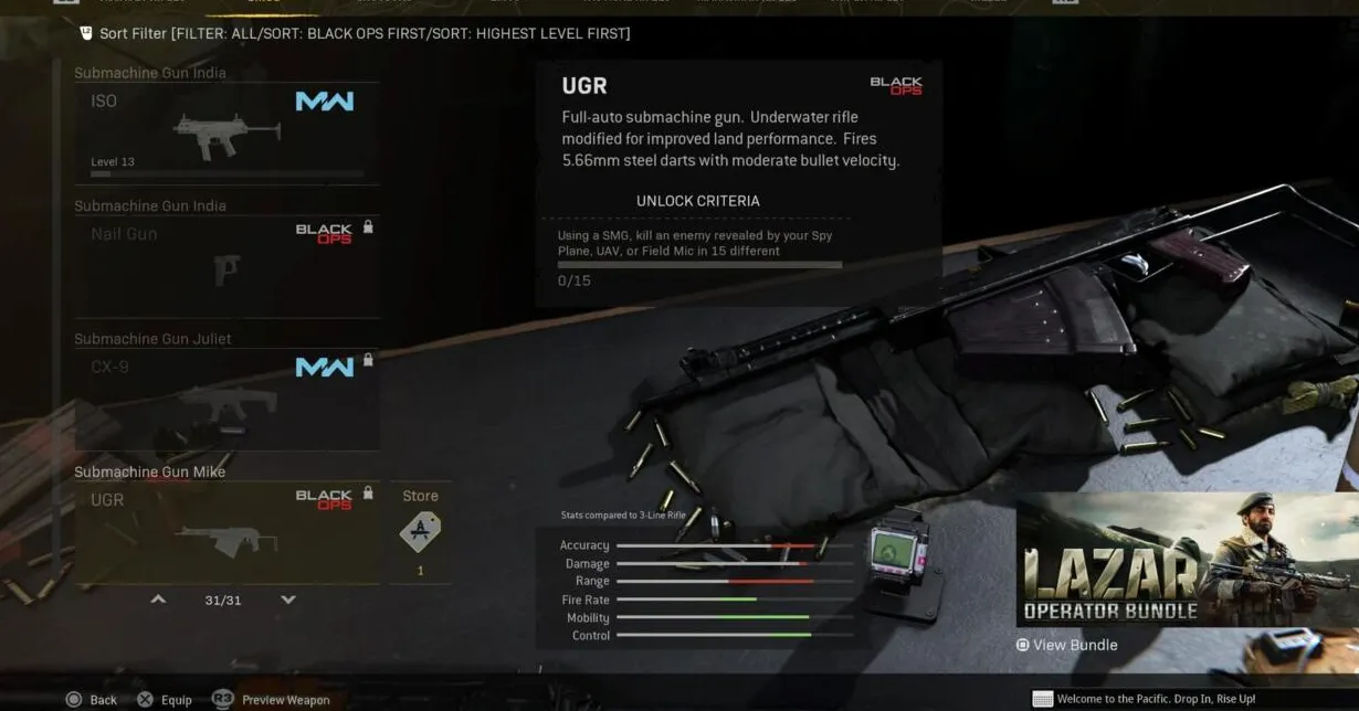 Desafío de desbloqueo de Warzone para UGR