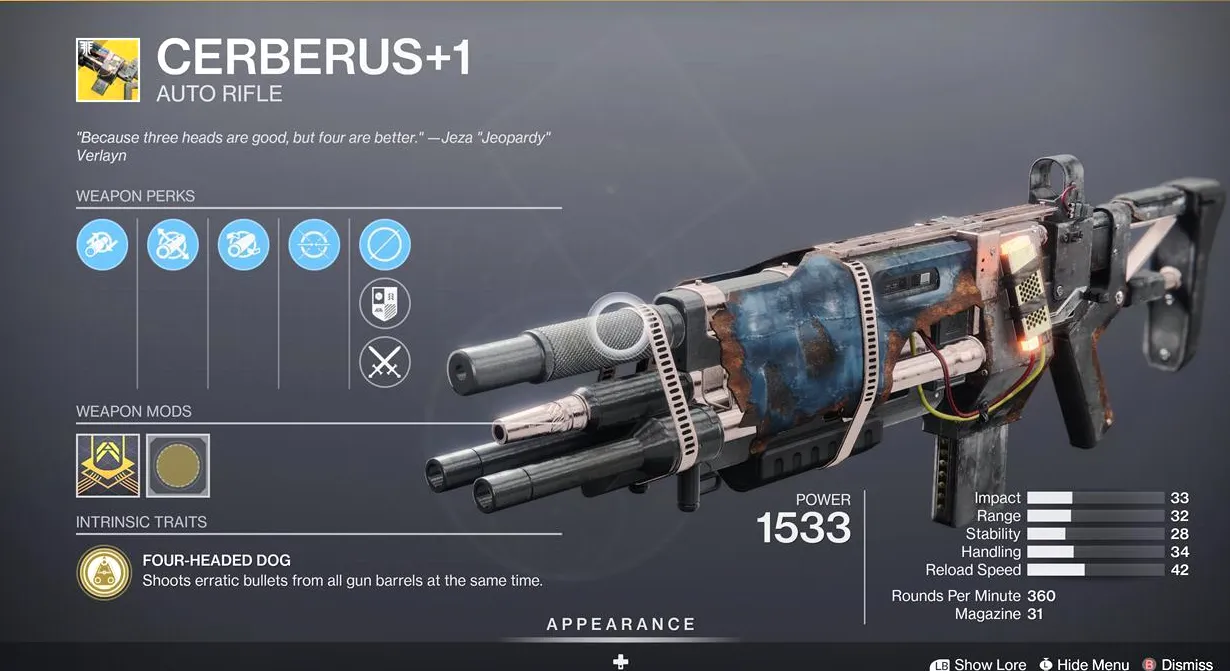Seguramente golpearás algo con Cerberus+1