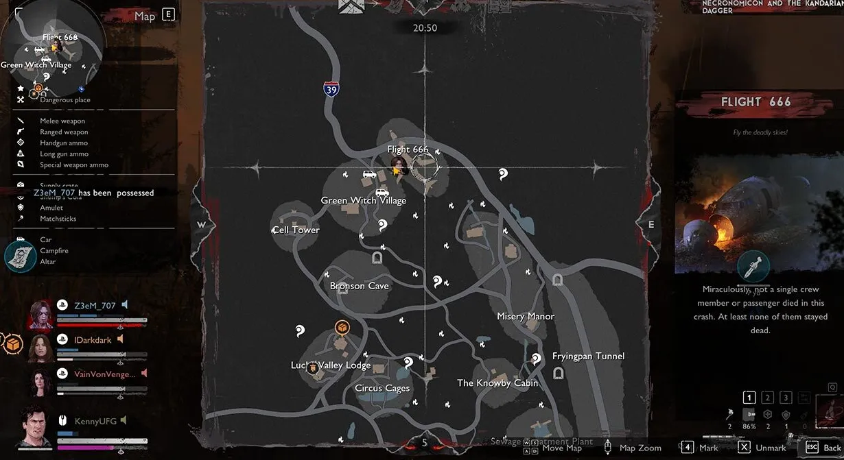 El mapa de Evil Dead es enorme.